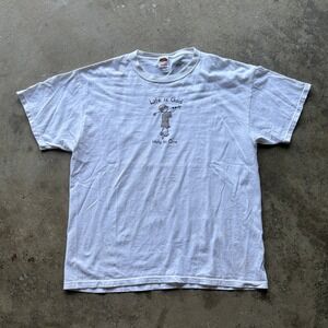 Vintage‎ Life is God Holy in One Graphic T Shirt Fruit of the Loom XL